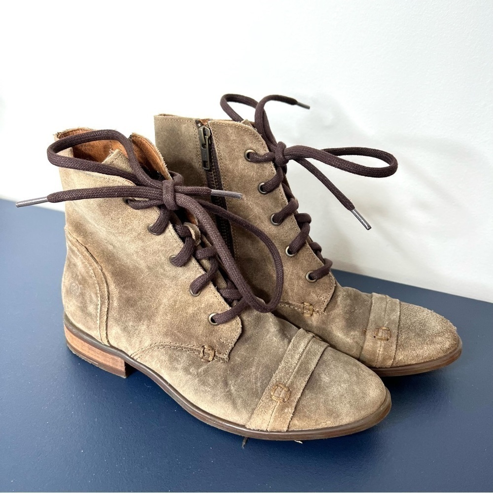 Born Women's Dunay Brown Distressed Suede High Top Lace Up Boot Size 6 Women’s - Picture 13 of 17